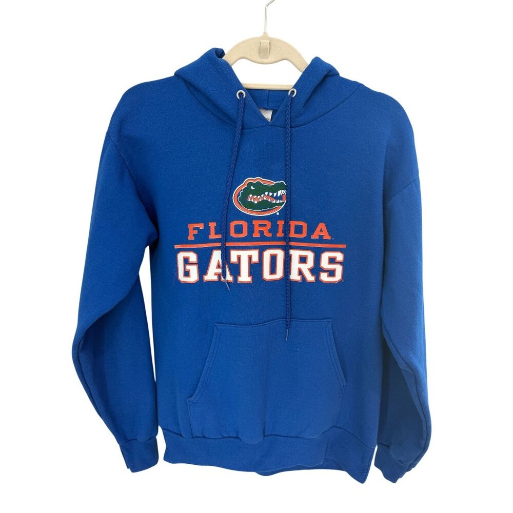 Unisex Florida Gators Hoodie Hanes Pullover Sweatshirt Blue Orange, small/ petit